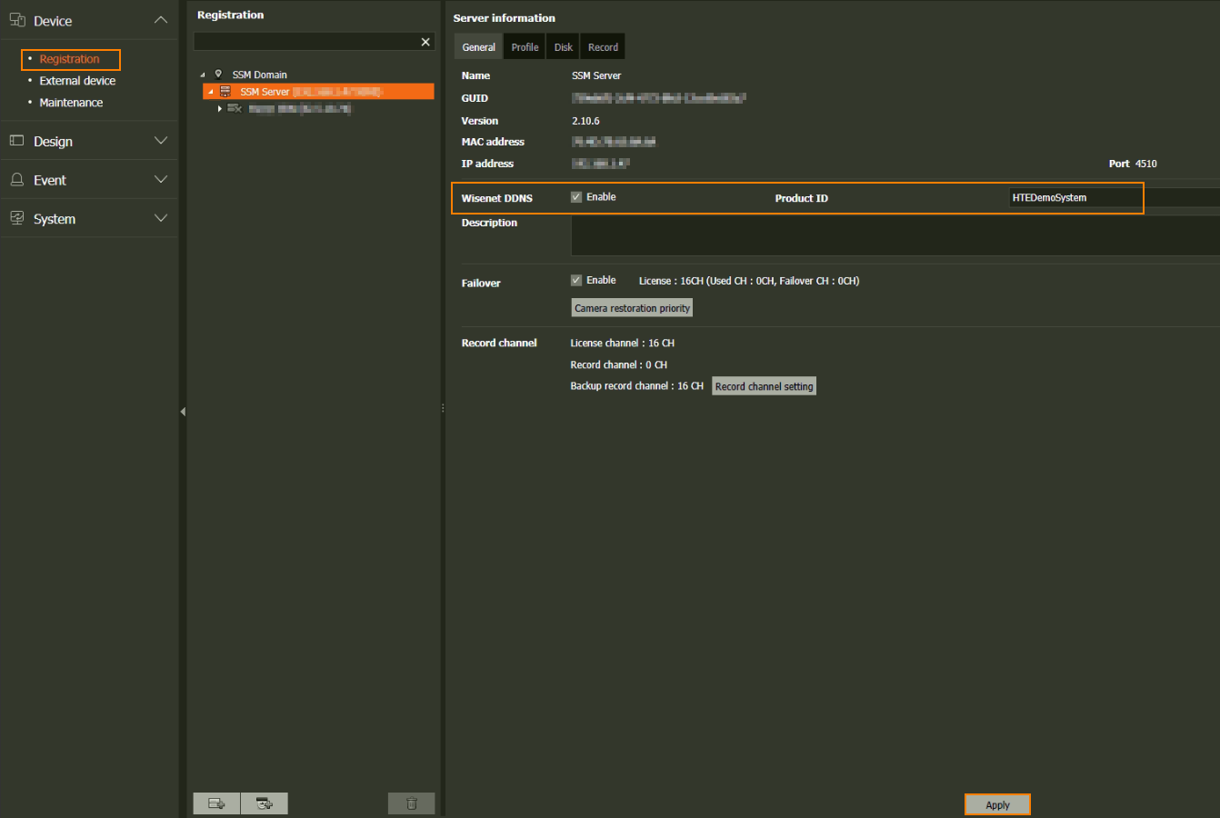 Remote connection on SSM 2.10 Hanwha Vision